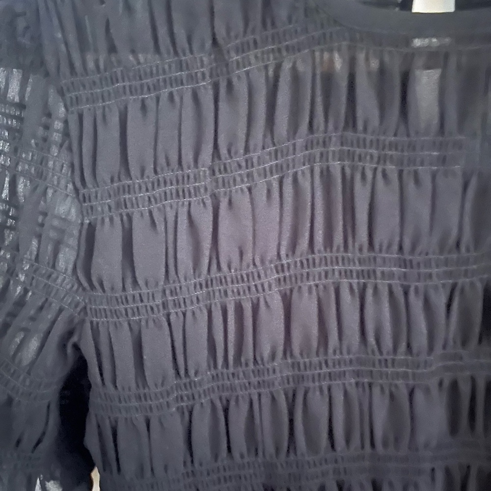 Express Black Ruffle Blouse - XS - Picture 9 of 10